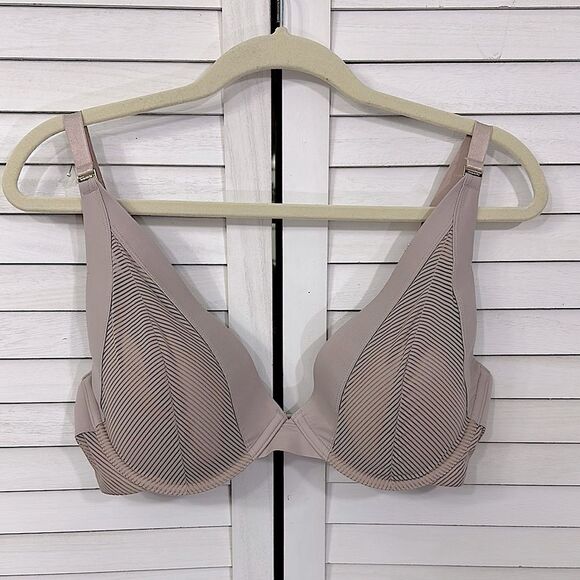 ThirdLove Plunge Push Up Bra 36E Taupe Underwire - Picture 3 of 12